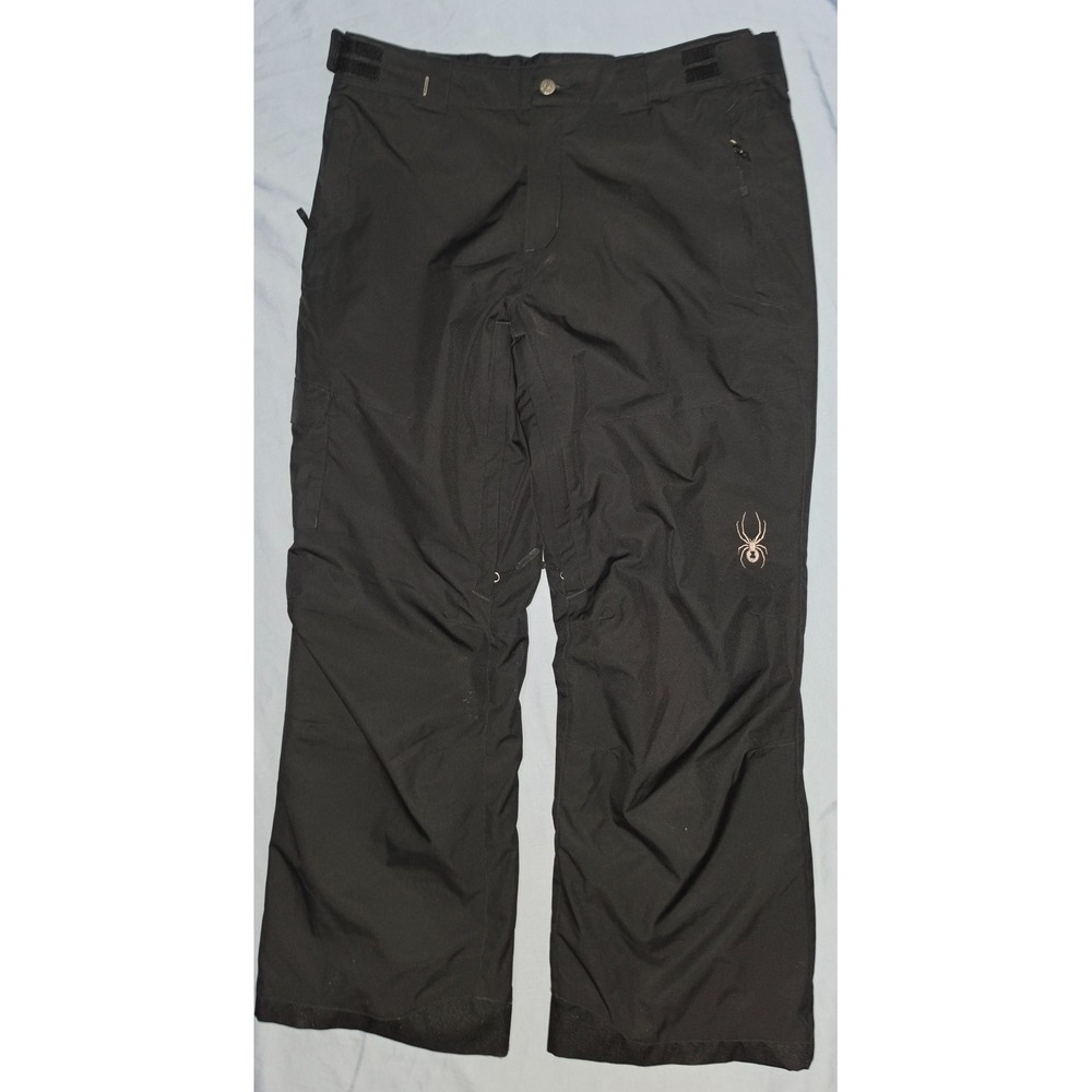 SPYDER Spylon Black Ski Snow Pants XtL 20K Snowboard Lined Vented EUC Men's XL-R